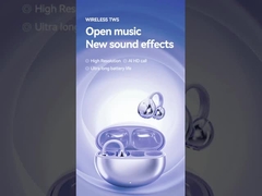 Liberte os seus ouvidos, sinta o som ̇ Auscultadores abertos, harmonia da música e consciência.