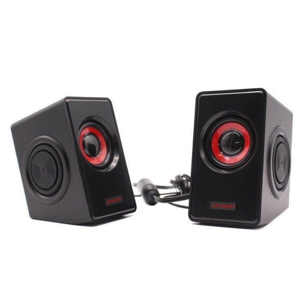 Alto-falante multimídia digital de mesa 100HZ-18KHZ 2.0 alimentado por USB Alto-falante de 3,5 mm