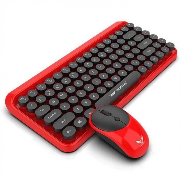 Teclado de máquina de escrever combinado de Mini Portable 84-Key do teclado sem fio e rato 3D compatíveis com a tabuleta do PC de Android Windows