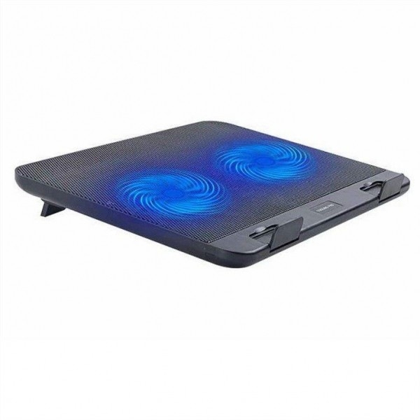 ETEK - Dois ventiladores Slim e Small Angle Tilt Quantum Laptop Cooling Tray Pad para tela de 15,6 polegadas