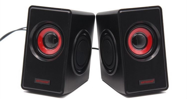 Alto-falante multimídia digital de mesa 100HZ-18KHZ 2.0 alimentado por USB Alto-falante de 3,5 mm