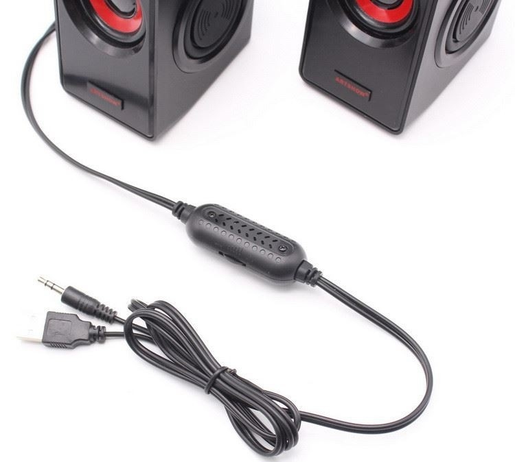 Alto-falante multimídia digital de mesa 100HZ-18KHZ 2.0 alimentado por USB Alto-falante de 3,5 mm