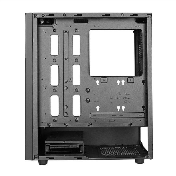 ETEK Estilo de computador simétrico ARGB LED de faixa de vidro temperado Painel lateral de entrada/saída superior Painel com rede de poeira magnética