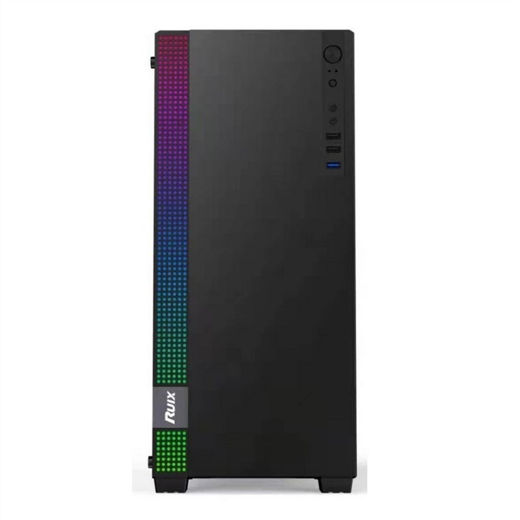 Caso de jogos de PC da Torre Média ETEK Caso de computador de jogos de PC da Torre Média ATX Suporte a 6 fãs ARGB, Pandel de lado de vidro temperado.