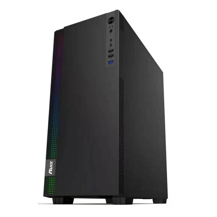 Caso de jogos de PC da Torre Média ETEK Caso de computador de jogos de PC da Torre Média ATX Suporte a 6 fãs ARGB, Pandel de lado de vidro temperado.
