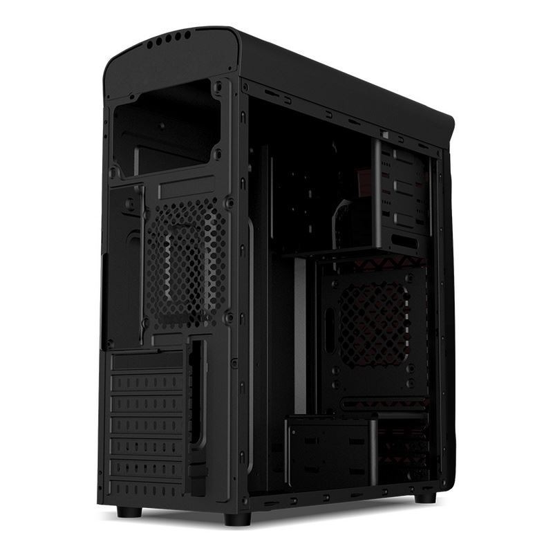 ETEK Airflow ATX Mid-Tower com painel frontal oco e transparente Painel lateral esquerdo completo acrílico