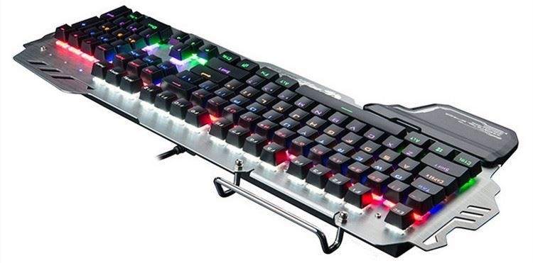 teclado mecânico de jogos com um suporte para telemóvel e suporte do carpo extremamente rápido eixo verde