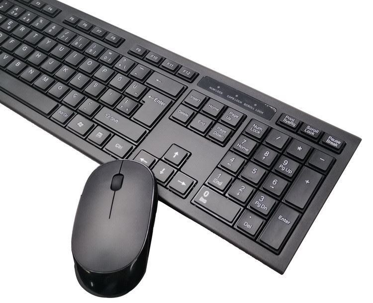 Combinado 2.4GHz silencioso sem redução magro combinado do teclado sem fio e do rato com o receptor Nano de USB para o portátil, PC