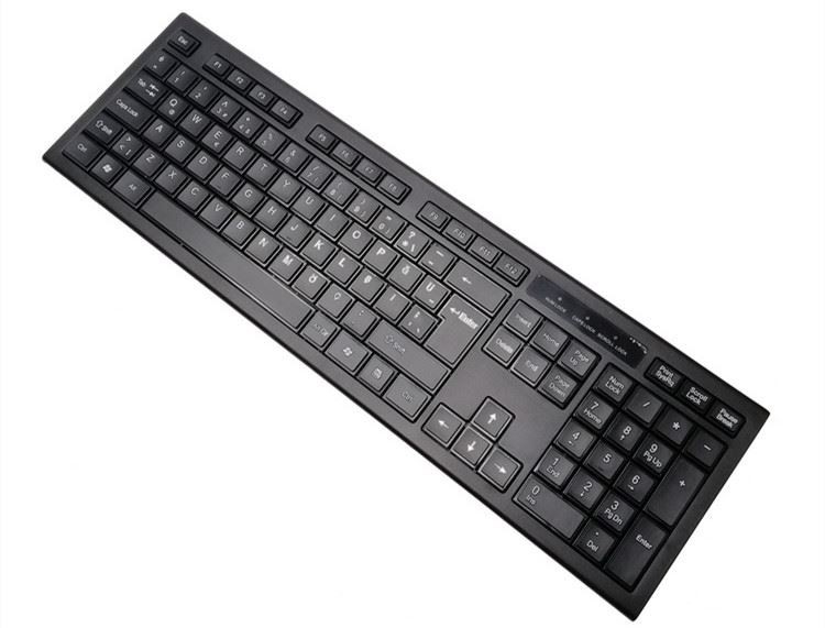 Combinado 2.4GHz silencioso sem redução magro combinado do teclado sem fio e do rato com o receptor Nano de USB para o portátil, PC