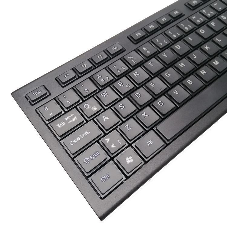 Combinado 2.4GHz silencioso sem redução magro combinado do teclado sem fio e do rato com o receptor Nano de USB para o portátil, PC