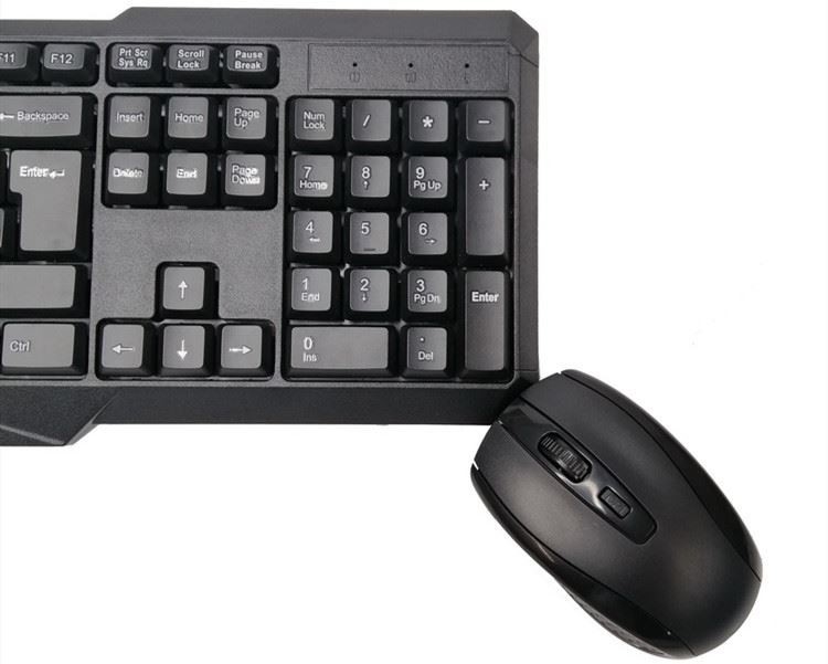 Kit de teclado sem fio 2.4G teclado USB para laptop ou computador - teclado de tamanho completo com teclado numérico
