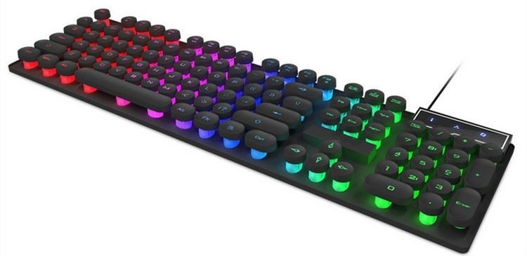 Luminoso feito sob encomenda teclado e rato prendidos de computador para a máquina de escrever do jogo