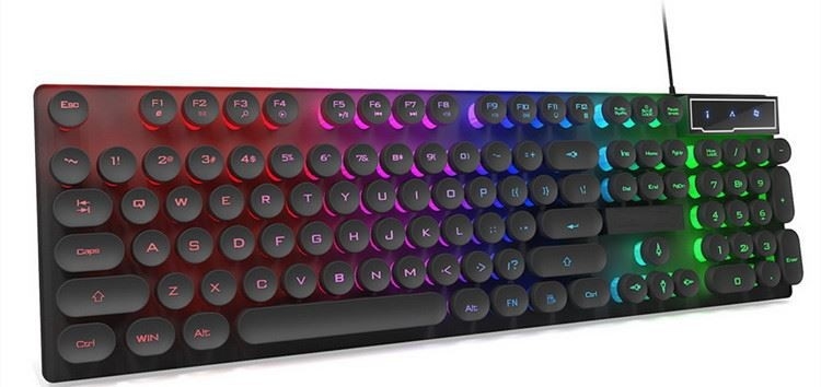 Luminoso feito sob encomenda teclado e rato prendidos de computador para a máquina de escrever do jogo