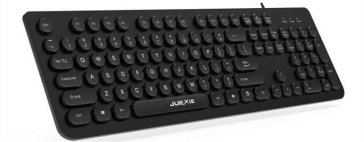 Teclado de computador com fio chocolate silencioso e mouse personalizado 60 teclado para PC KB1430