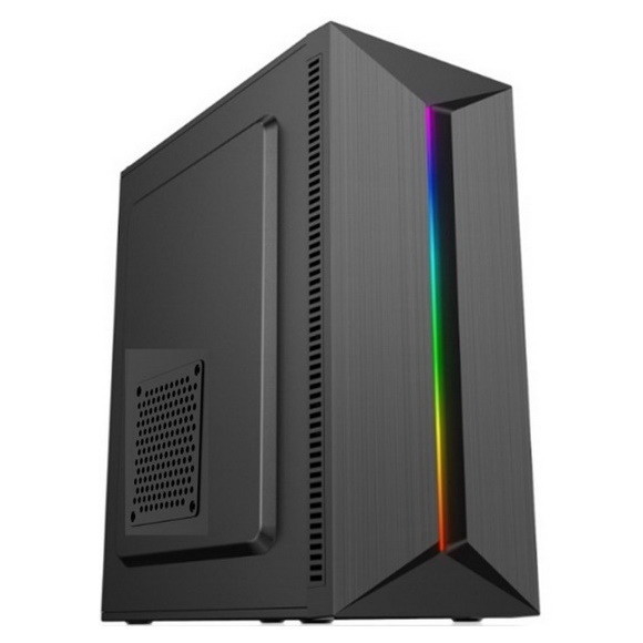 Painel dianteiro do ABS do chassi acrílico do preto da caixa do PC do jogo do RGB do armário do computador do painel ATX com tira da luz do RGB