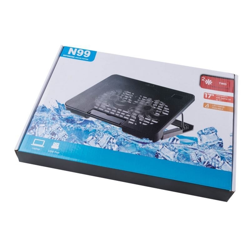 Base de resfriamento para laptop ETEK, bandeja de resfriamento para notebook, resfriador externo para laptop, tamanho grande, mas silencioso