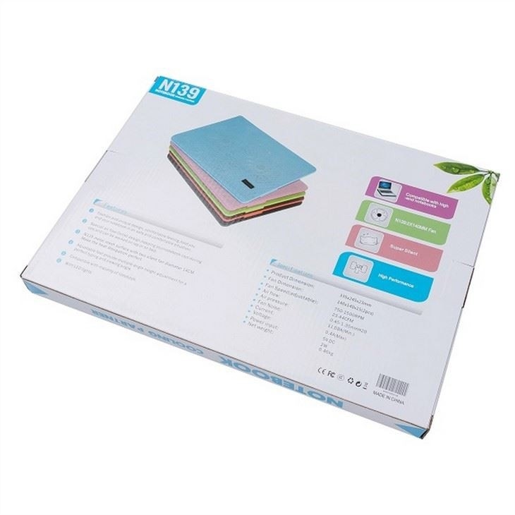 Base de resfriamento para laptop ETEK - OEM 2 ventiladores Suporte para notebook Cooler Base de resfriamento para laptop 4W Cinco cores disponíveis