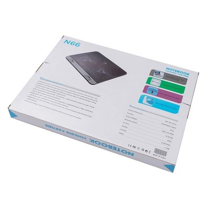ETEK - Dois ventiladores Slim e Small Angle Tilt Quantum Laptop Cooling Tray Pad para tela de 15,6 polegadas