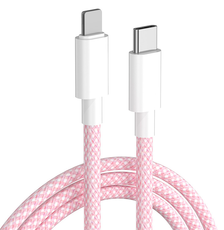 Tipo de cabo rápido C dos dados do TPE USB do paládio 27W ao relâmpago para o carregamento de Iphone
