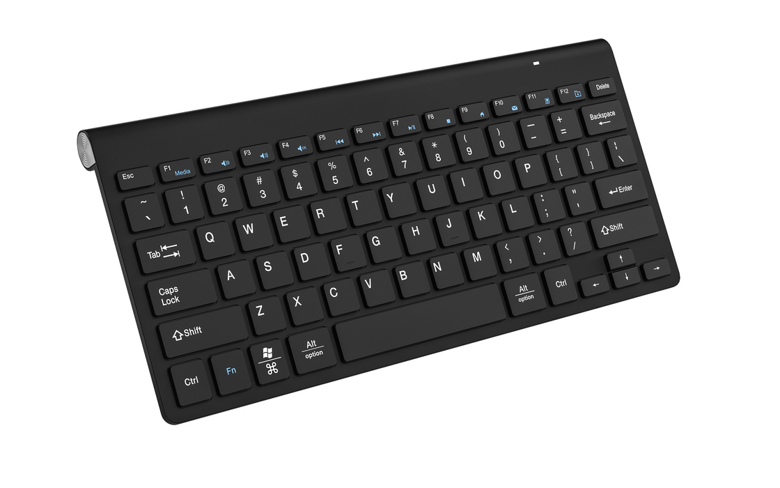 Filtro de teclado e mouse sem fio 2.4G todo preto