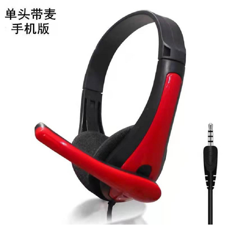 Fones de ouvido com fio de cabeça única e duas cabeças com microfones para computadores telefones celulares no escritório