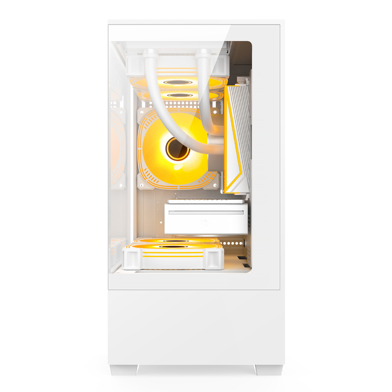Micro-ATX ITX PC Gaming Case 1 HDD Bay 1 SSD Drive Bay Ambas as cores em preto e branco
