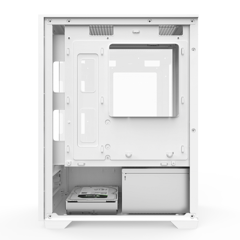 Micro-ATX ITX PC Gaming Case 1 HDD Bay 1 SSD Drive Bay Ambas as cores em preto e branco