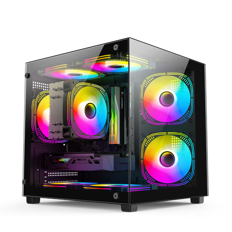Micro-ATX/ITX PC Case Awesome Heat Dissipation Supports Lots Of Different Hardware Setups For Gamer Pros (Caso de computador com aparelhos de vídeo)