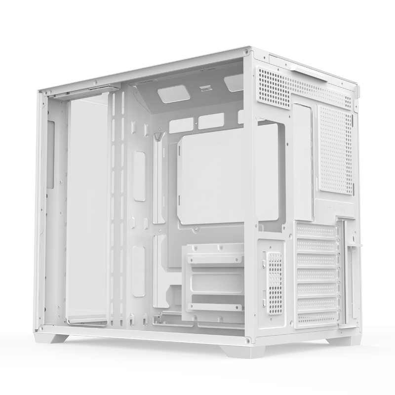 Chassi de vidro de três lados suporta placas-mãe ATX de tamanho completo Caso de computador para usuários que precisam de expansão de resfriamento eficiente