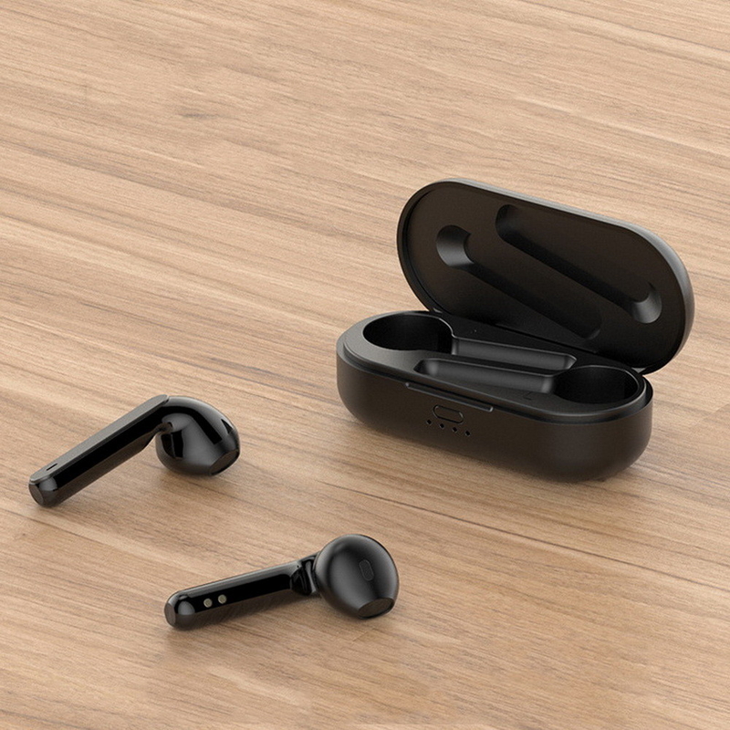 Auriculares sem fio ETEK, Bluetooth com microfone, design meio-no-ouvido, redução de ruído para chamadas claras, baixo profundo, à prova de água