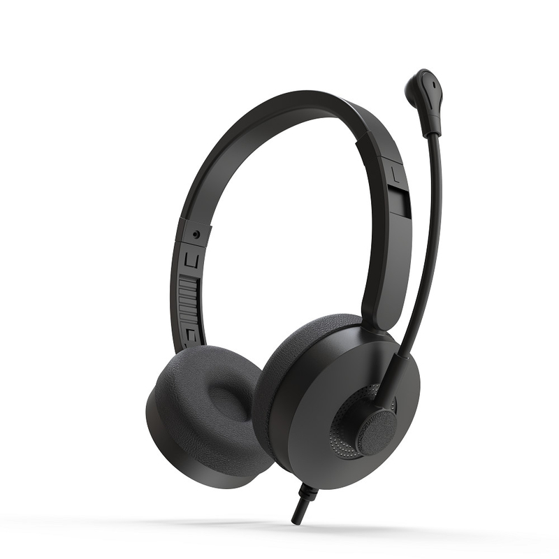 ETEK Noise-Cancelling Wired Headset Blocks Out Noise for Immersive Sound in Meetings Trabalho ou jogos