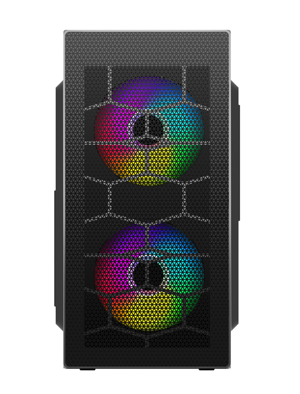 ETEK Gaming Computer Case MATX 2 Big RGB Fans On Front Panel Fan On Side Pandel Disponível Suporte OEM ODM