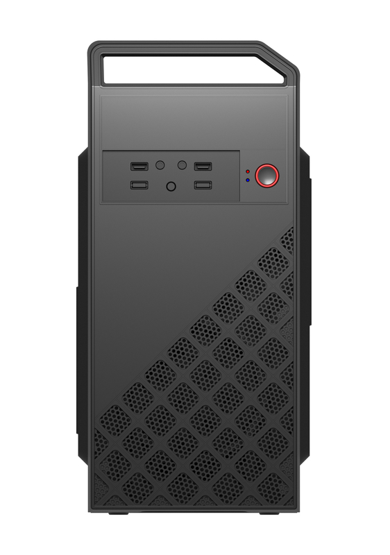 A caixa do computador de jogos portátil com um formato MATX fornece espaço suficiente para instalação e atualização de software
