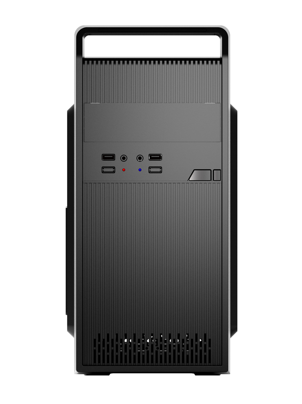 A caixa do computador de jogos portátil com um formato MATX fornece espaço suficiente para instalação e atualização de software