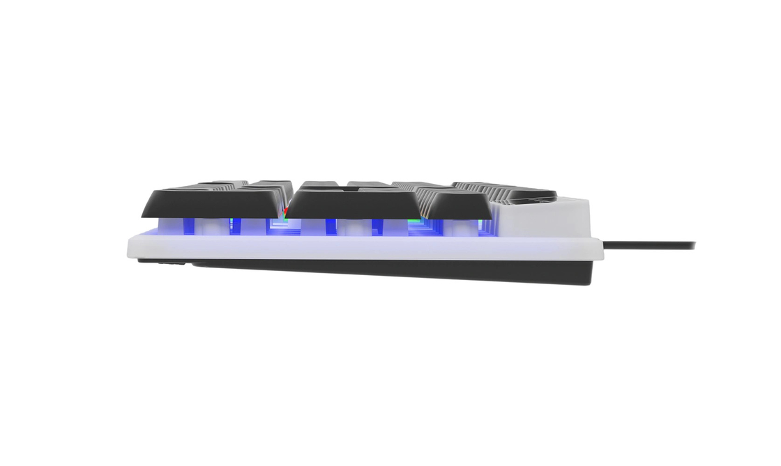 104 teclas Teclado de jogos de tamanho completo fácil de transportar LED de arco-íris de fundo tudo FN + F1-F12 teclas