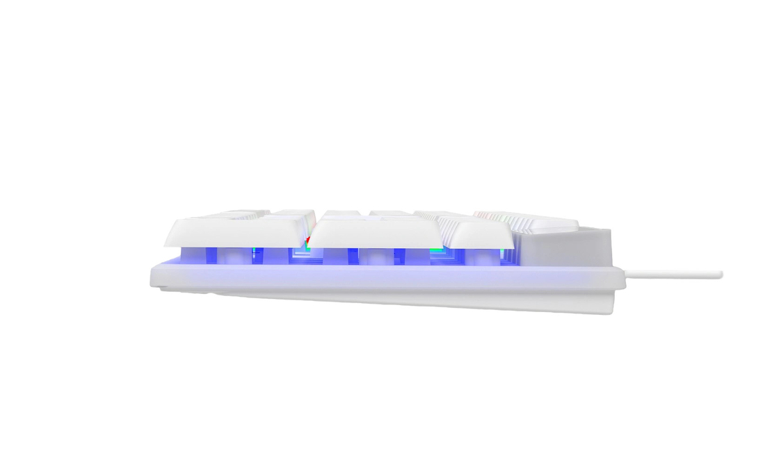 104 teclas Teclado de jogos de tamanho completo fácil de transportar LED de arco-íris de fundo tudo FN + F1-F12 teclas