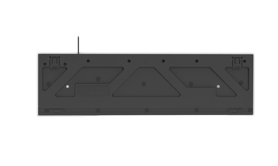 104 teclas Teclado de jogos de tamanho completo fácil de transportar LED de arco-íris de fundo tudo FN + F1-F12 teclas