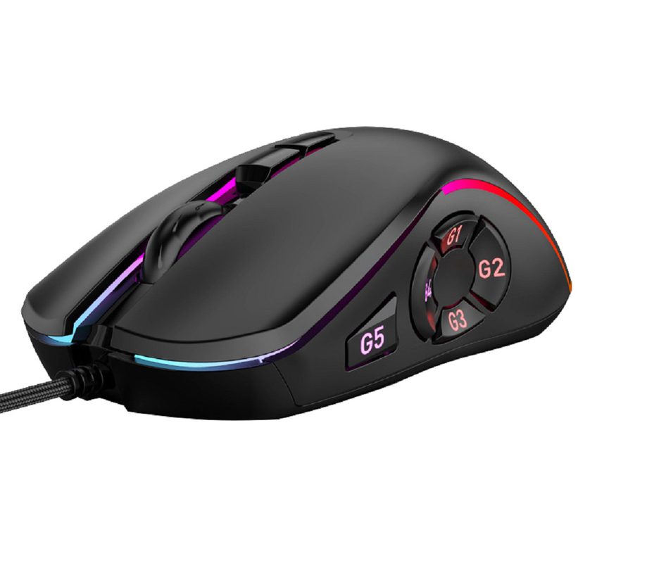 12800 DPI 10 Teclas Programáveis Mouse 12 Modos de Iluminação Compatível com Múltiplos Sistemas Para Gamers Profissionais Etc