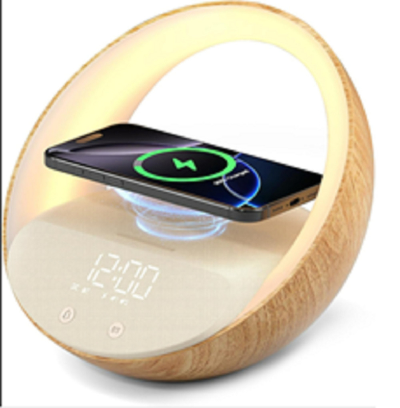Porta-vozes de carregamento sem fio multifuncional Conectividade Bluetooth Luzes LED e alarme para famílias