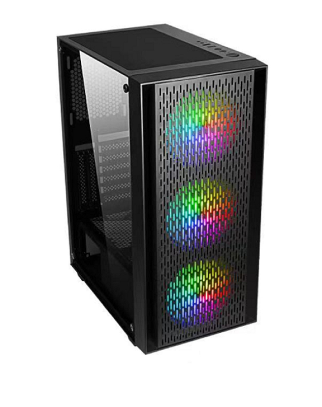 Suporta placas-mãe ATX Micro ATX e ITX com 7 faixas de expansão e 6 suportes de ventilador para entusiastas de bricolage