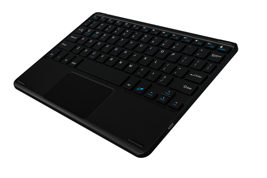 teclado Bluetooth portátil de 78 teclas com material ABS e touchpad para escritório e entretenimento