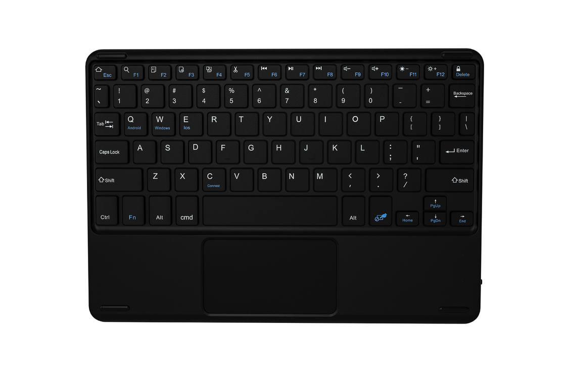 teclado Bluetooth portátil de 78 teclas com material ABS e touchpad para escritório e entretenimento