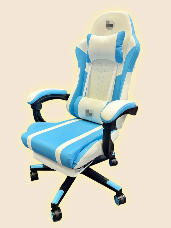 A cadeira de jogos premium suporta uma ergonomia saudável com vários ajustes, incluindo apoio de cabeça, apoio de costas e apoio de pés.