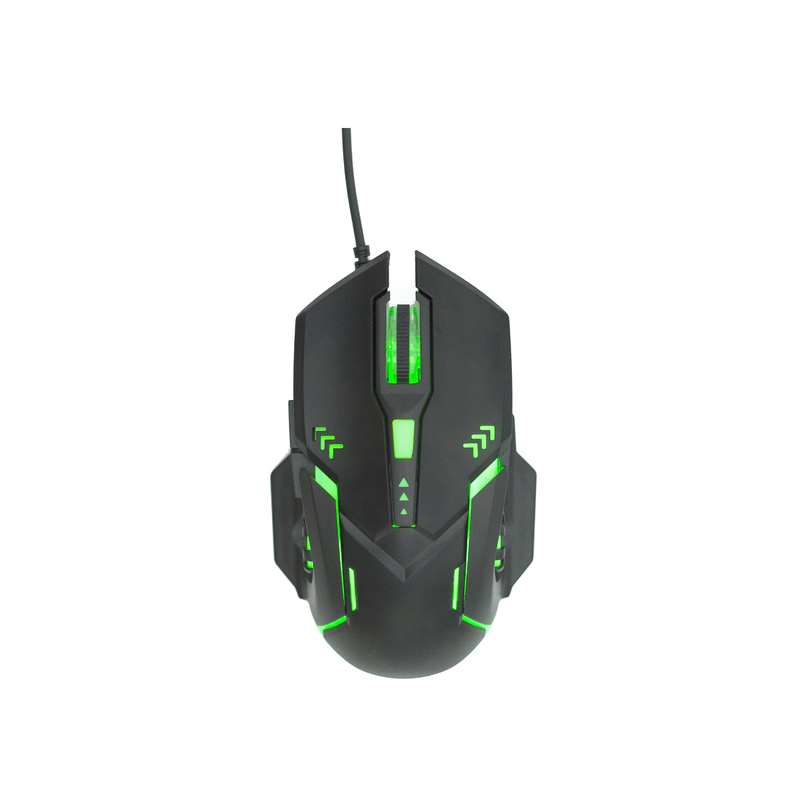 Mouse de jogos com fio 6D LED com luz retrô do arco-íris e com comutação multi-DPI para jogadores, designers de escritórios e funcionários