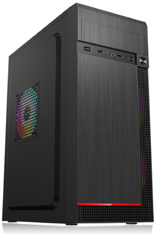 Caixa de computador Suporta 7 slots PCI 2 HDDs 3 SSDs 1 unidade de CD Características 5 suportes de ventilador Compatível com placas-mãe ATX Micro ATX e Mini ATX
