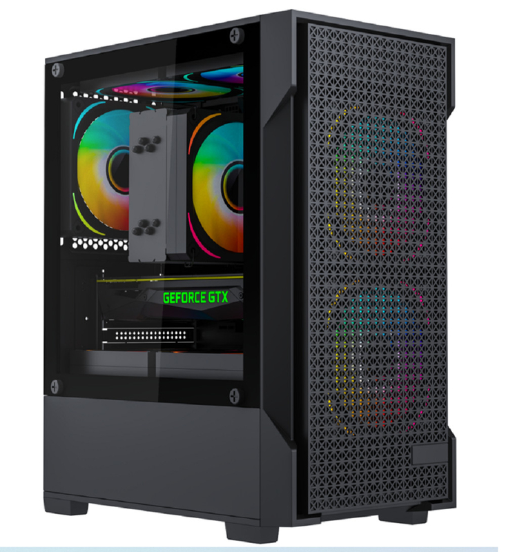 Suporta placas-mãe MATX e MINI-ITX 5 Ventiladores Funda de computador para resfriamento eficiente USB 3.0 Interface Cartões gráficos até 275mm de comprimento
