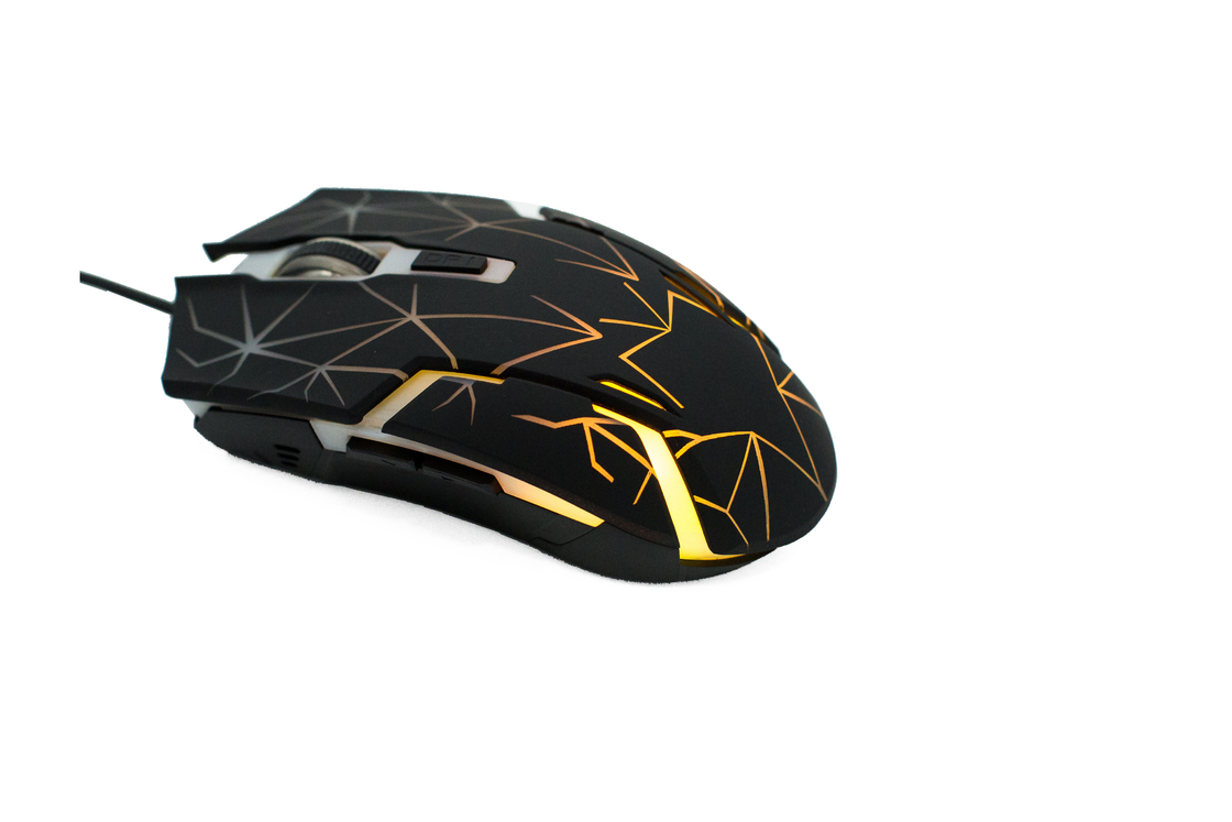 Mouse de computador com fio RGB Rainbow Backlight Sensor de alto desempenho Leve Precisas Definições 6D DPI Para Jogadores Deportivos Eletrônicos Jogadores