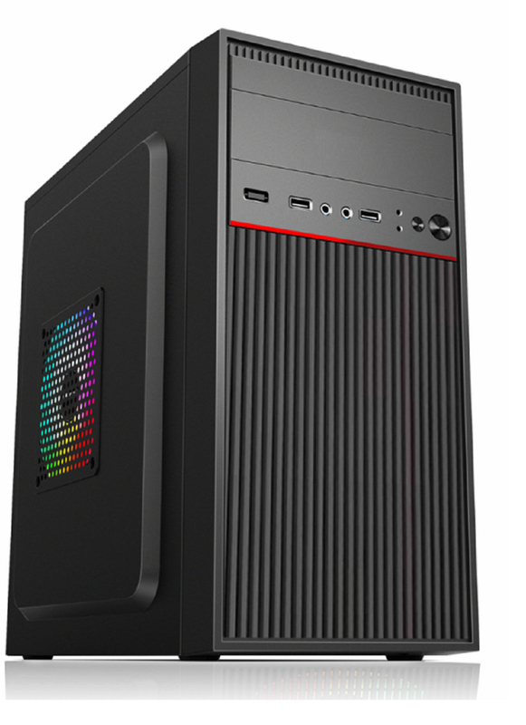 Fornecedores de energia ATX padrão Caixa de computador com 12cm e 8cm Ventilador montado na frente lado esquerdo e traseiro