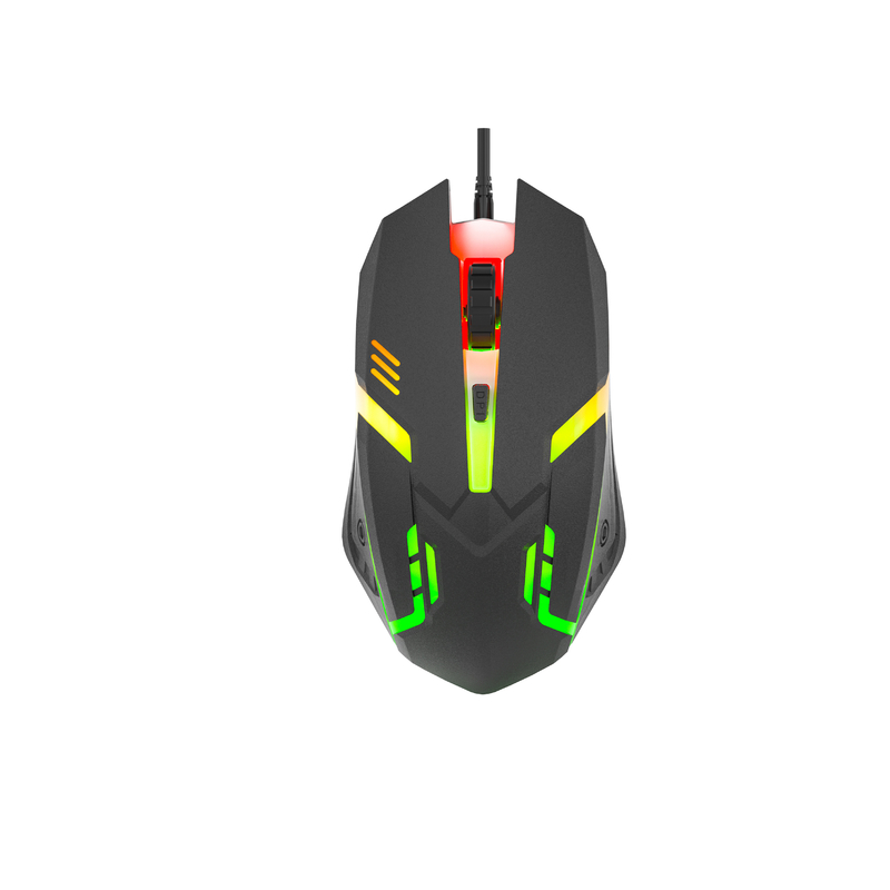 Iluminação LED Gradiente Configuração DPI ajustável de vários níveis Equipado com 8108 Chip Mouse de jogo para jogadores e usuários de escritório