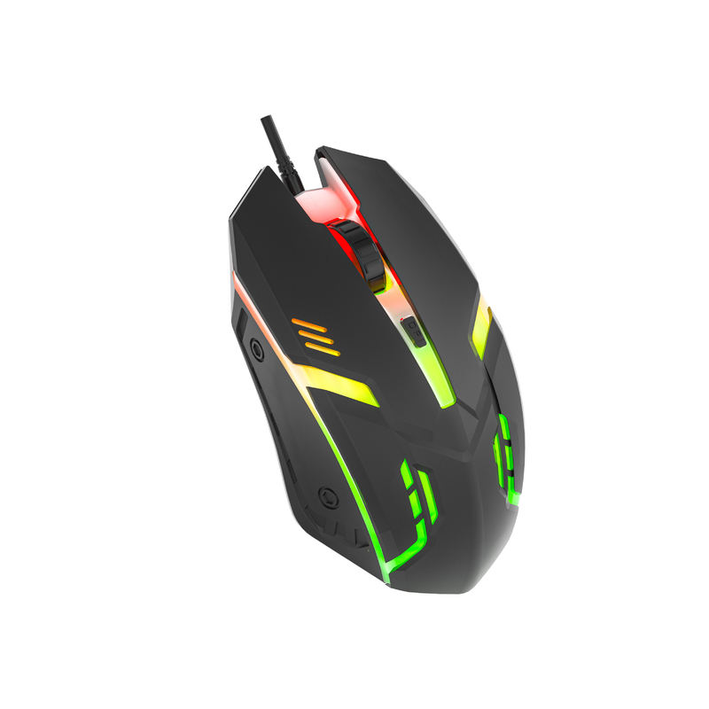 Iluminação LED Gradiente Configuração DPI ajustável de vários níveis Equipado com 8108 Chip Mouse de jogo para jogadores e usuários de escritório